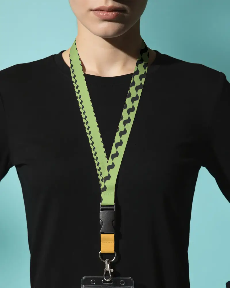 Customizable Id Badge Lanyard Mockup With Detachable Clip For Conference And Office Use Essentials