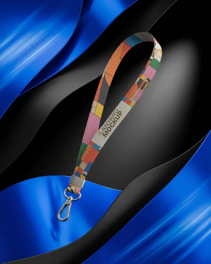 High Quality Durable Lanyard Mockup With Strong Clasp For Conference And Event Usage
