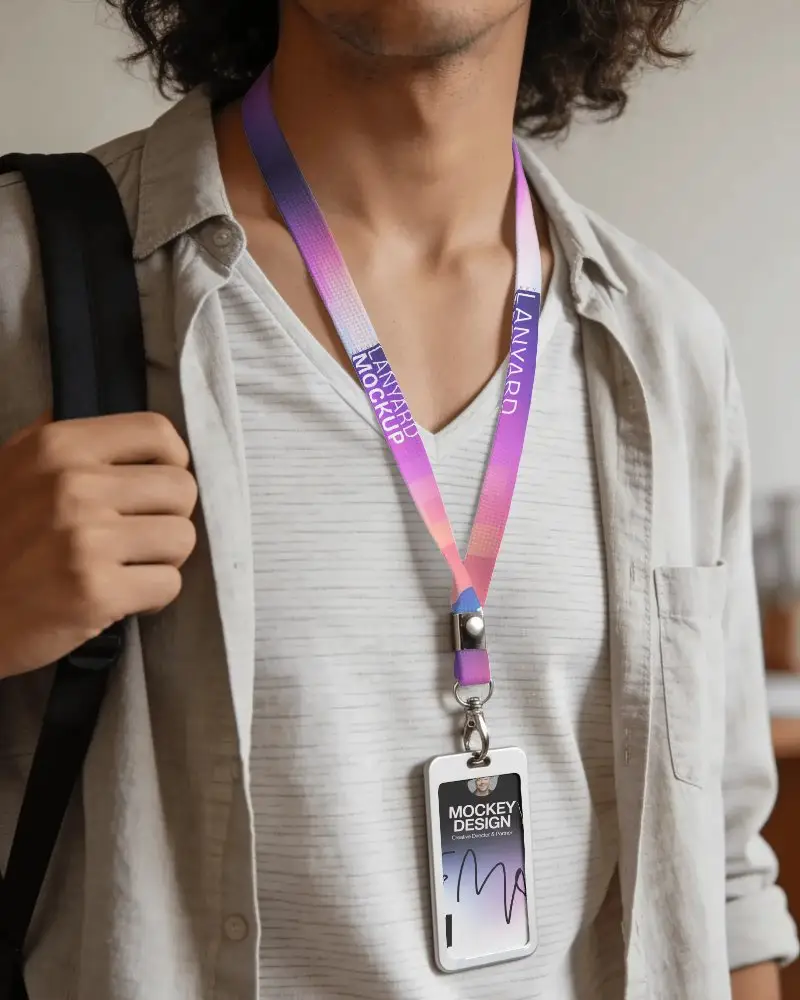 Customizable Personalized Lanyard With Id Badge Holder For Conferences And Events Wear