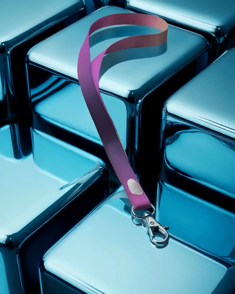 Premium Lanyard Mockup With Metal Clip For Branding And Corporate Identity Design Showcase