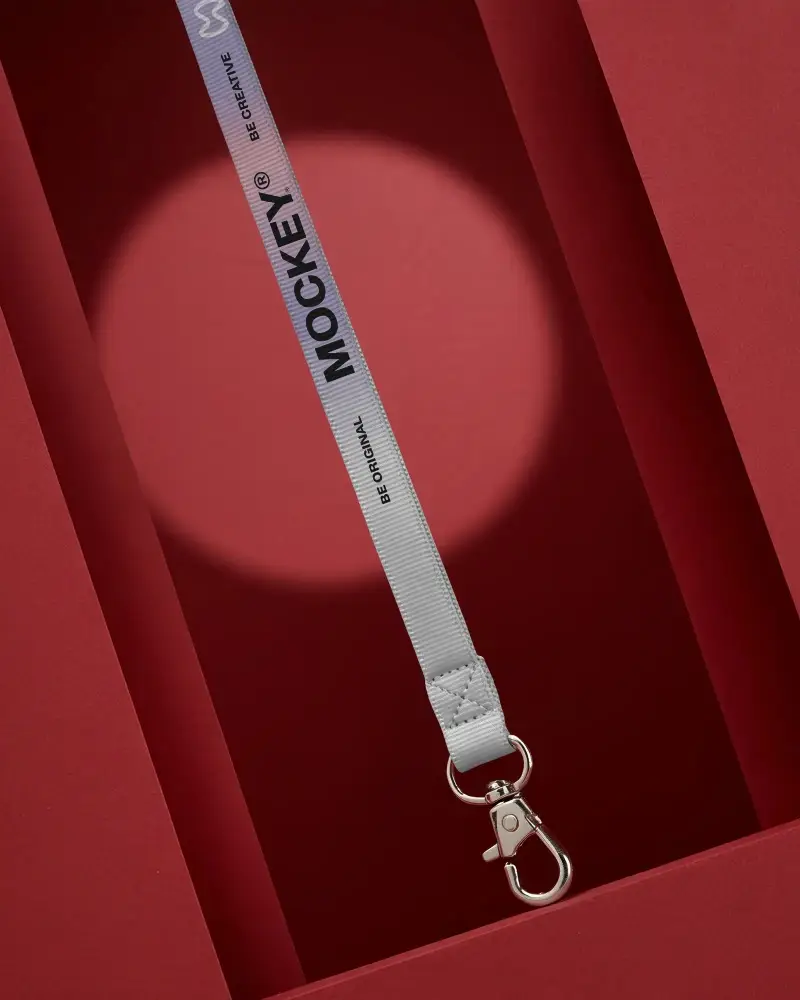 High Quality Durable Lanyard Mockup With Metal Clip For Easy Access And Secure Attachment