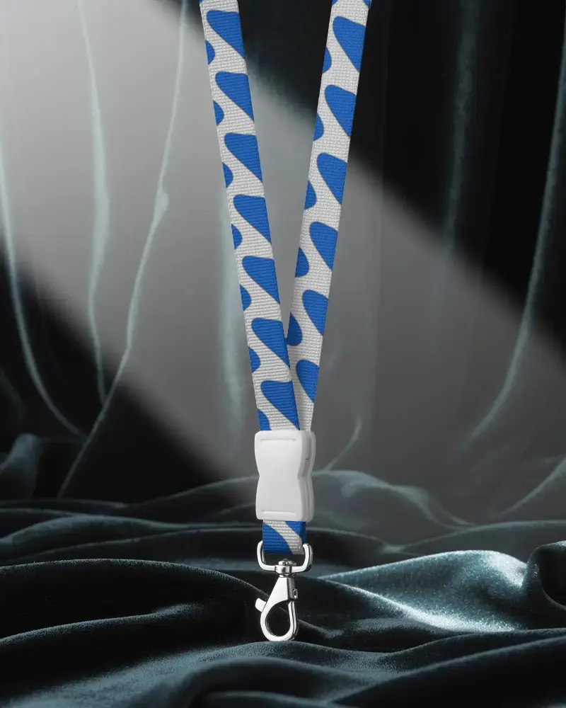 Premium Lanyard Mockup With Detachable Buckle And Metal Clip For Branding Purposes Display
