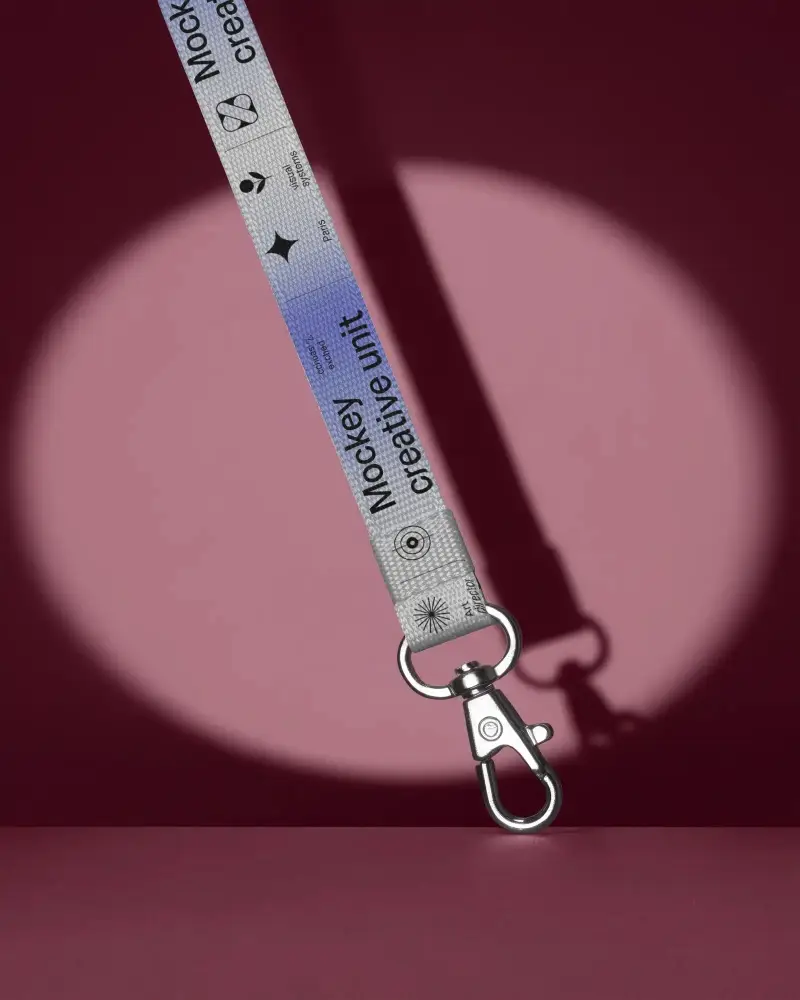 Professional Lanyard Mockup With Metal Clip Attachment For Easy Access And Reliable Durability Use