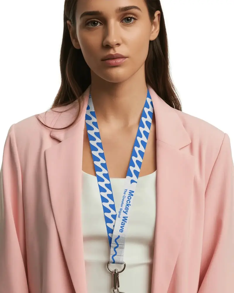 Minimalist Professional Lanyard Mockup For Branding And Promotional Merchandise Design