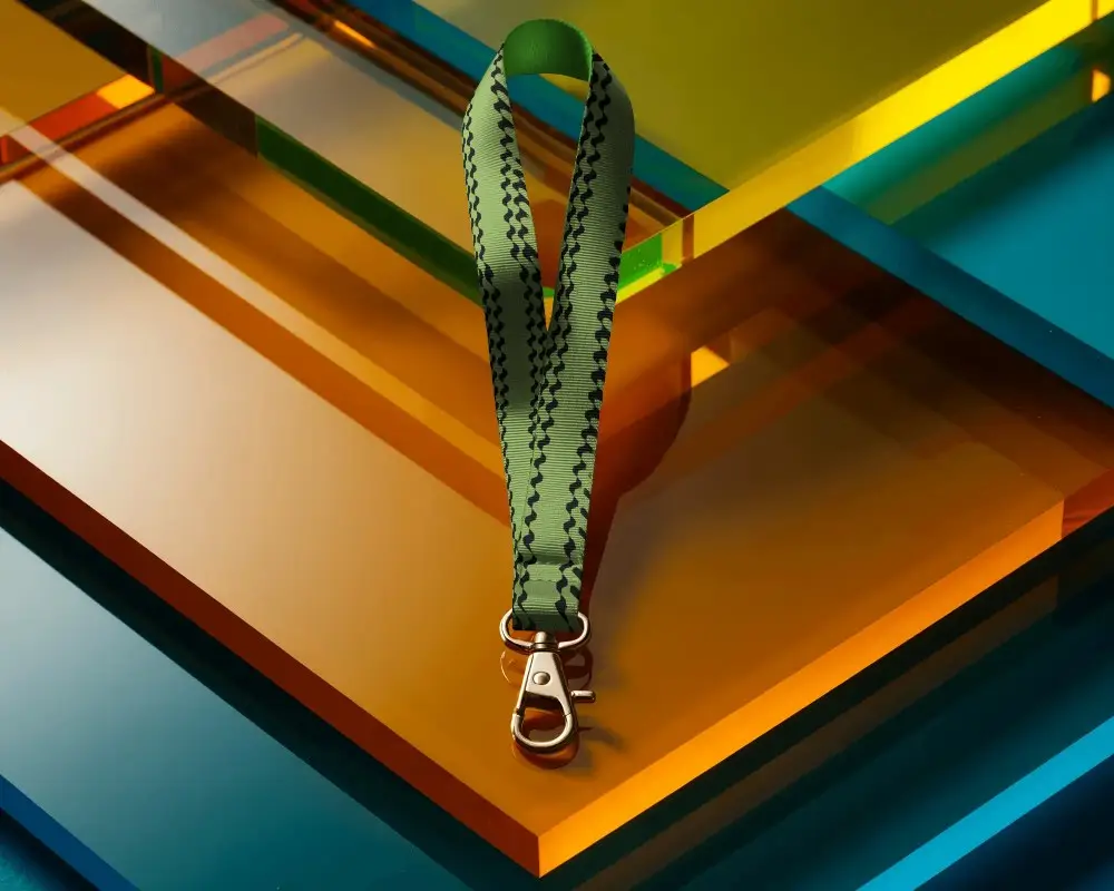 Premium Quality Lanyard Mockup With Metal Clip For Secure Badge Holding And Easy Access Daily Use