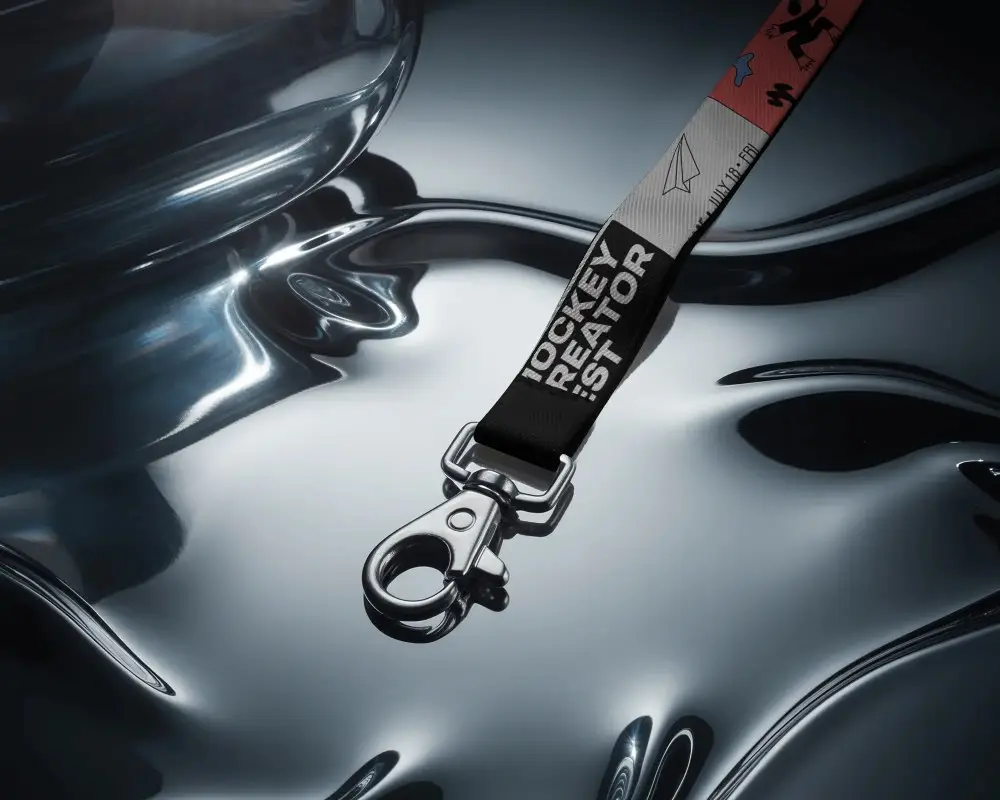 Premium Quality Lanyard Mockup With Metal Clip For Secure Holding And Daily Use Comfort