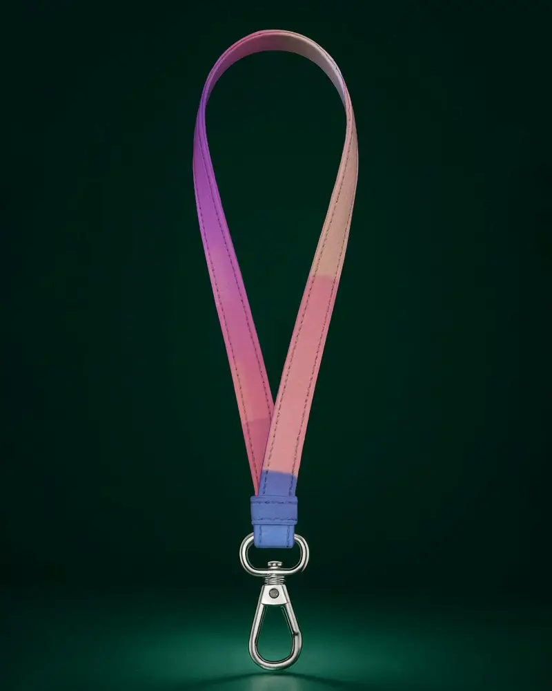 Premium Leather Lanyard Mockup With Metal Clip Durable Secure Fashionable For Id Badges And Keys