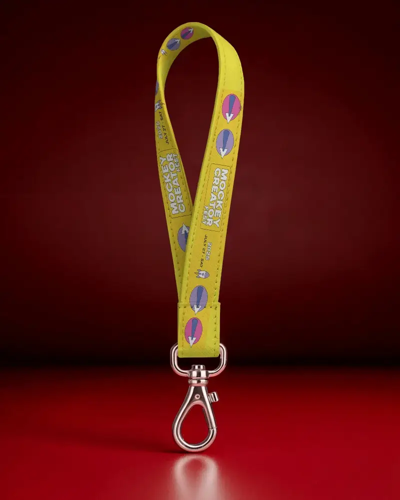 Durable Leather Lanyard Mockup With Metal Clip For Keys And Id Badges Everyday Carry Accessories