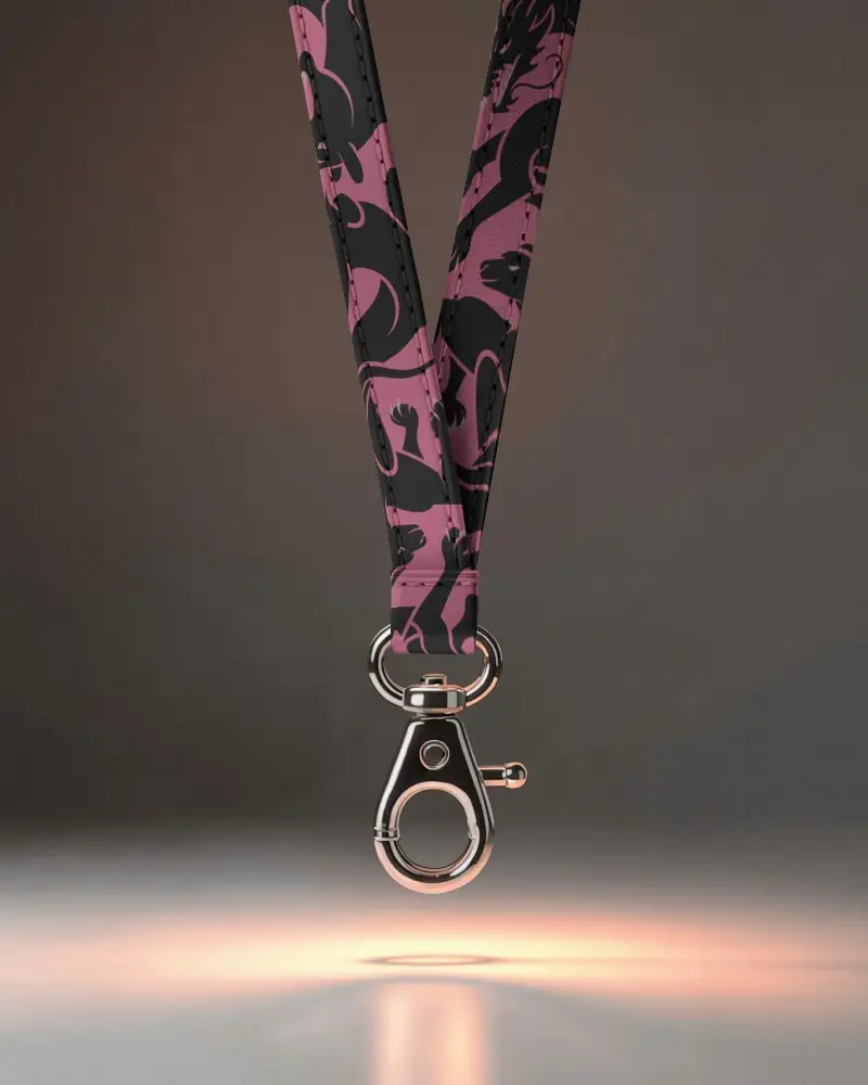 High Quality Leather Lanyard Mockup With Metal Swivel Hook For Durable Everyday Carry Use And Style