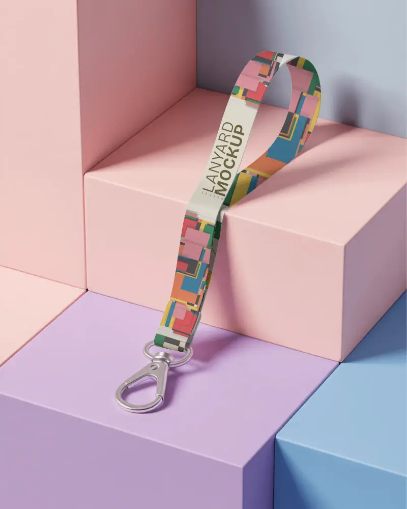 Premium Quality Custom Lanyard With Secure Metal Clip For Easy Attachment And Durability