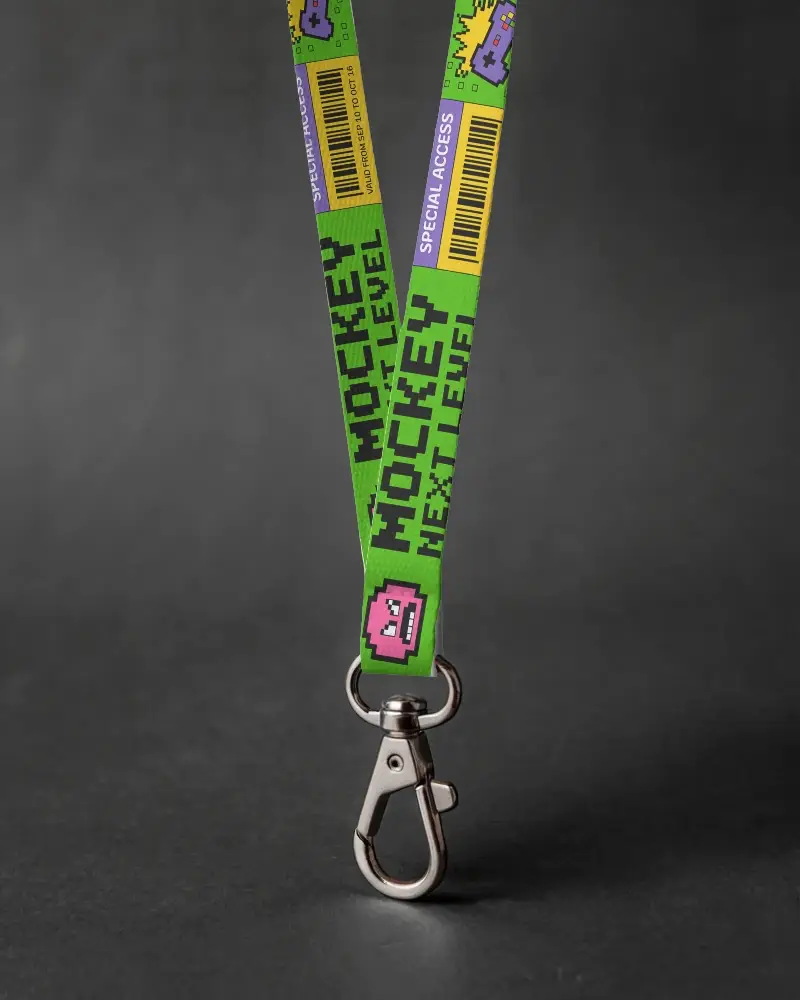 Premium Textured Lanyard With Metal Swivel Hook Ideal For Secure Id Badge Holding