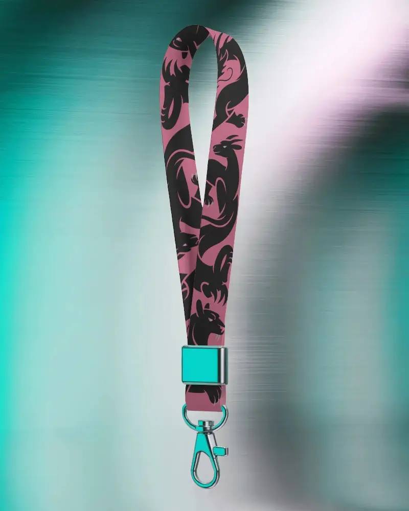 Premium Quality Durable Lanyard Mockup With Metal Clip For Secure Id Badge Or Key Holder Display