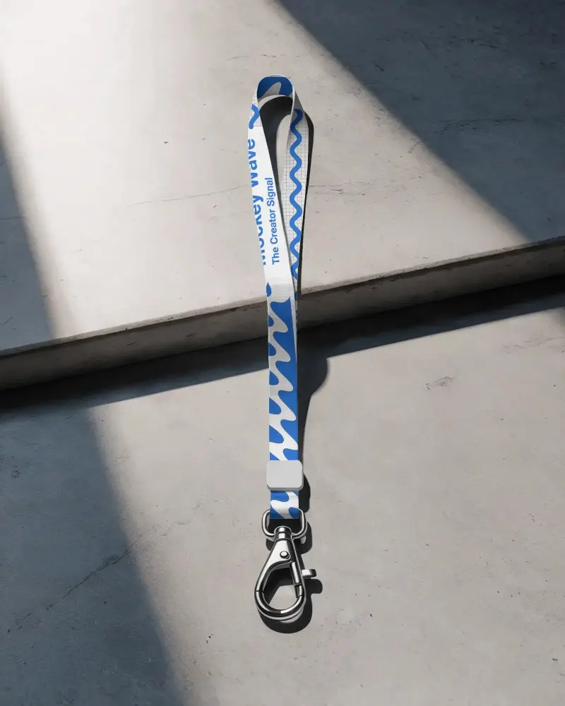 Premium Quality Lanyard Mockup With Metal Clip And Adjustable Buckle Perfect For Brand Promotion