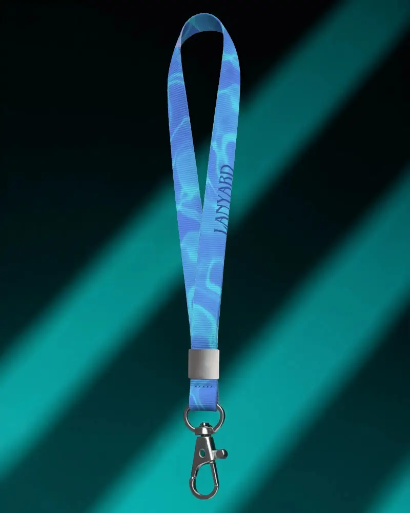 Customizable Lanyard Mockup With Clip Ideal For Id Badges Keycards And Personalized Branding