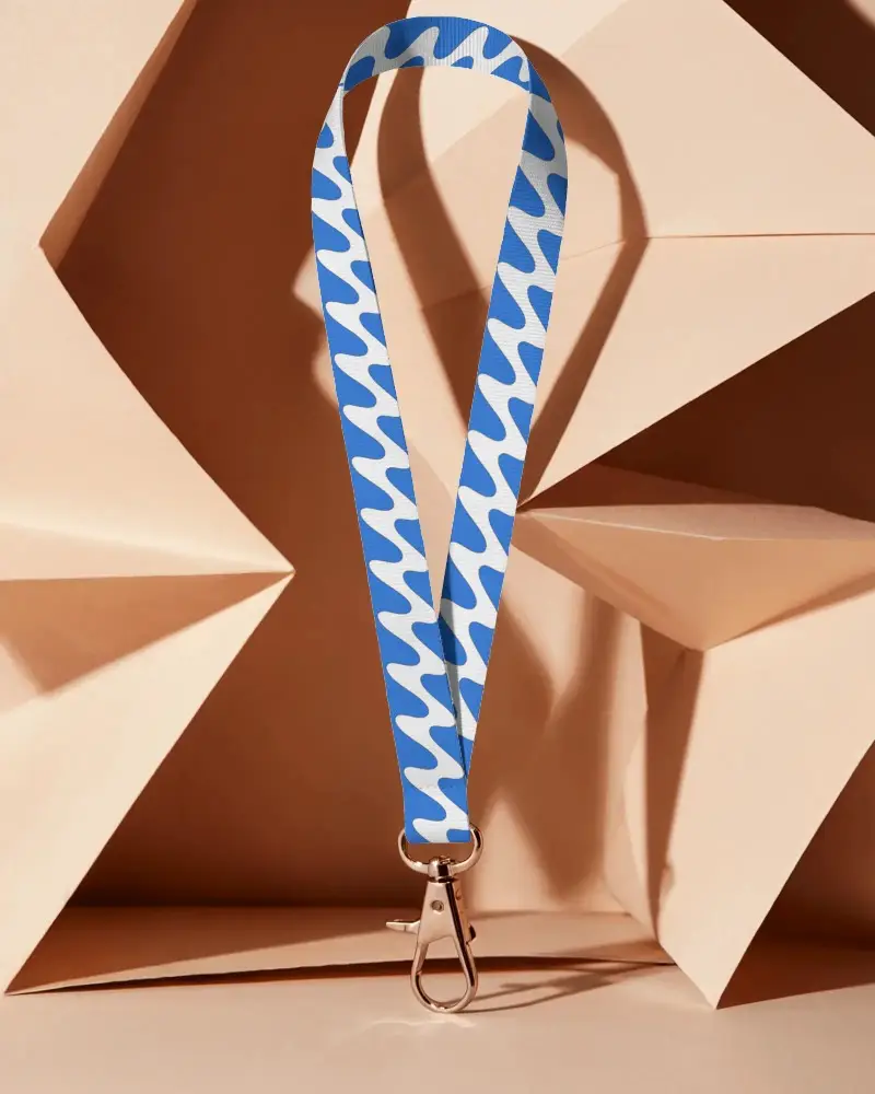 Customizable Blank Neck Lanyard Mockup With Sturdy Clip Perfect For Id Cards And Event Tickets