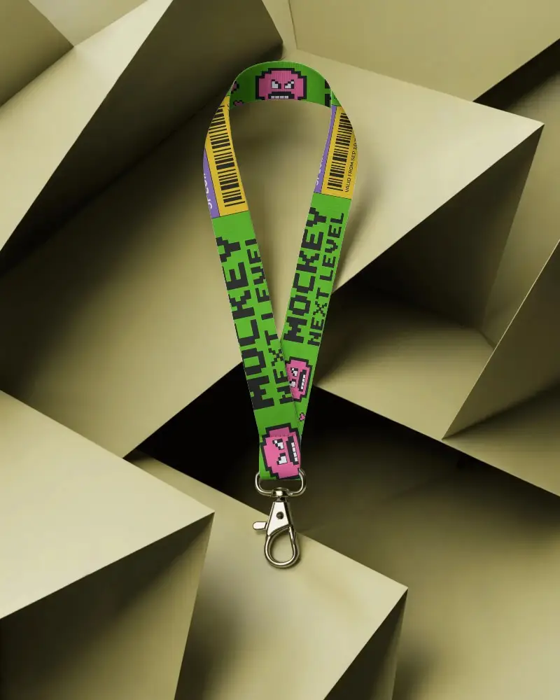 Custom Lanyard Mockup With Metal Clip For Promotional Use Or Event Badge Holders And Id Cards