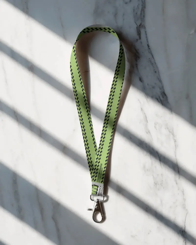 Blank Lanyard Mockup Simple Design With Swivel Hook Ideal For Event Badge Or Card Holders