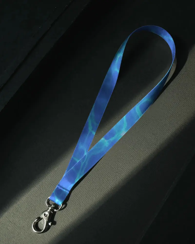 Sleek Minimalist Lanyard Mockup With Metal Clip For Ids Badges And Accessory Holding Use