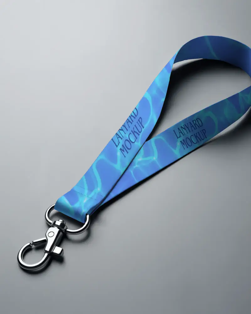 Premium High Quality Lanyard Mockup With Metal Clip For Easy Badge And Key Carrying Solutions