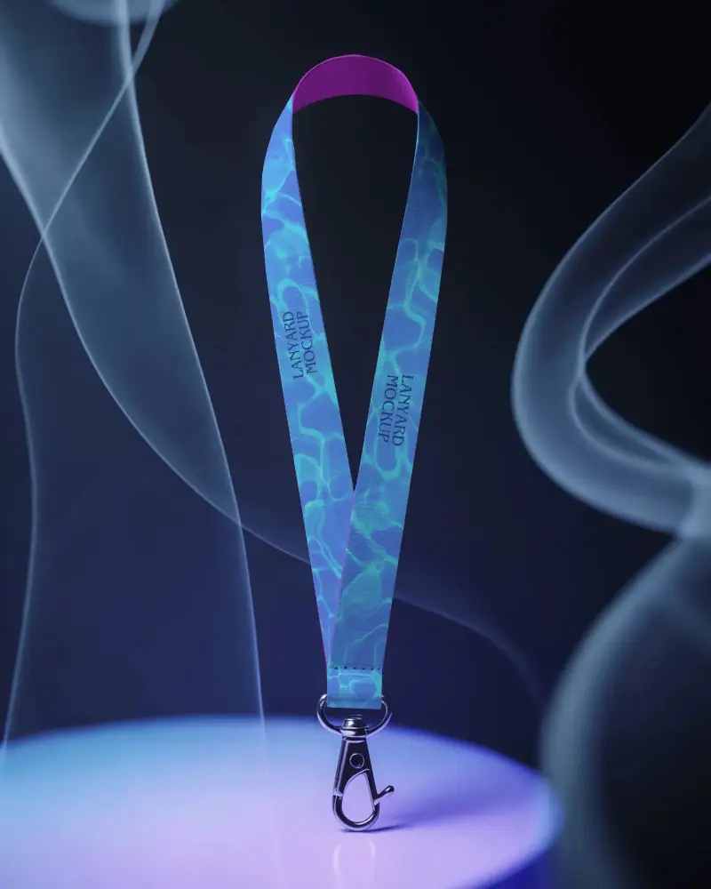 Customizable Lanyard Mockup Template For Corporate Events And Personalized Use