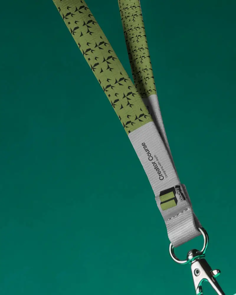 High Quality Lanyard Mockup For Logo Branding And Promotion With Metal Clip Attachment Design