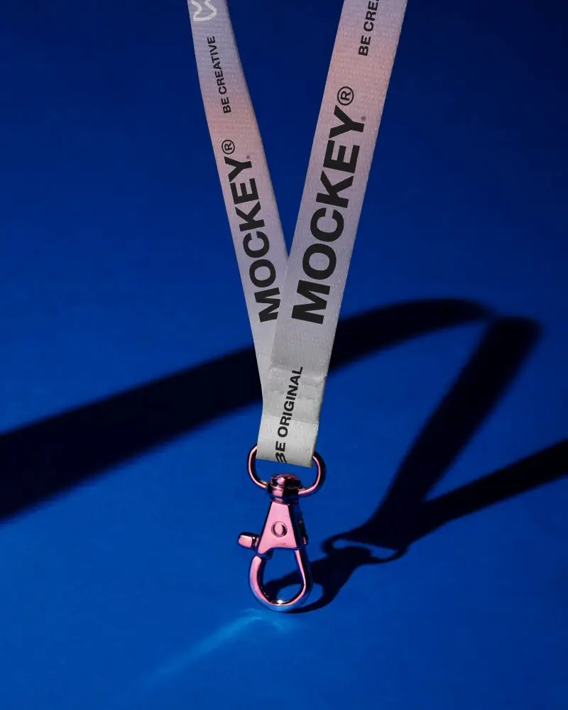 Premium Lanyard Mockup With Detachable Clip Ideal For Promotional And Business Use