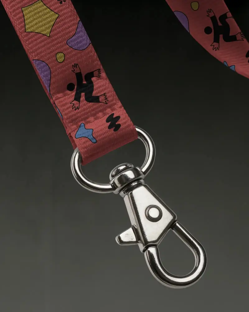 Professional Lanyard Mockup Showcasing Hook Closure For Creative Product Presentation