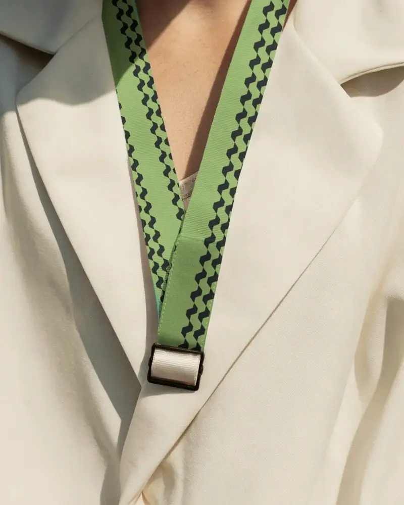 Durable Fabric Lanyard Mockup Strong Metal Buckle Perfect For Professional And Casual Usage