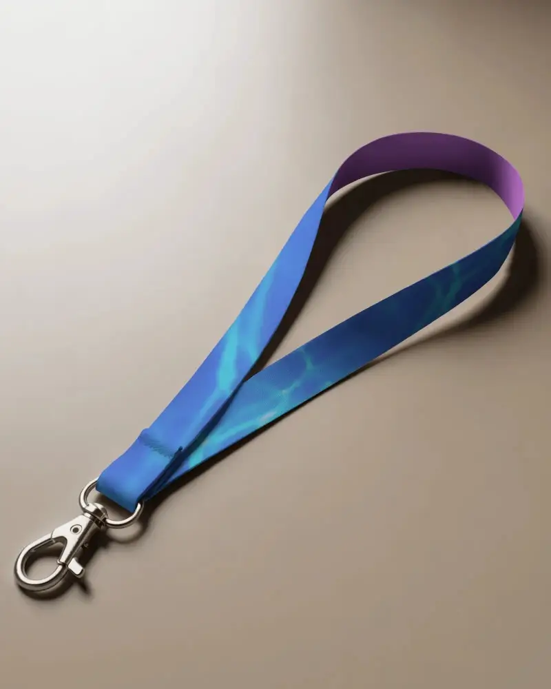 Durable Metal Clip Lanyard Mockup Convenient Id Badge And Accessory Holding On The Go