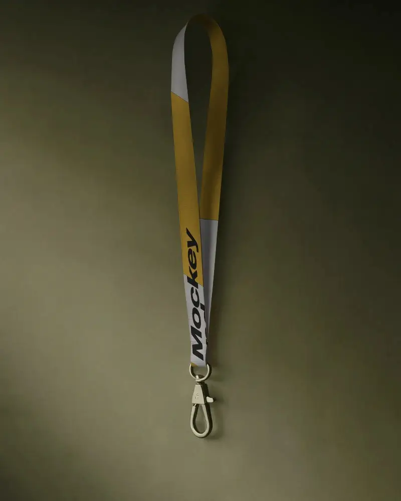 Customizable Lanyard Mockup Showcasing Versatile Accessory For Personal Or Professional Use