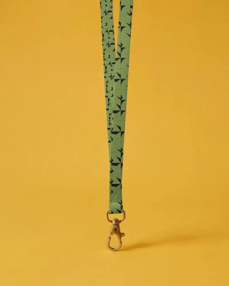 Premium Quality Lanyard Mockup With Metal Clasp For Secure Id Badge And Key Attachment