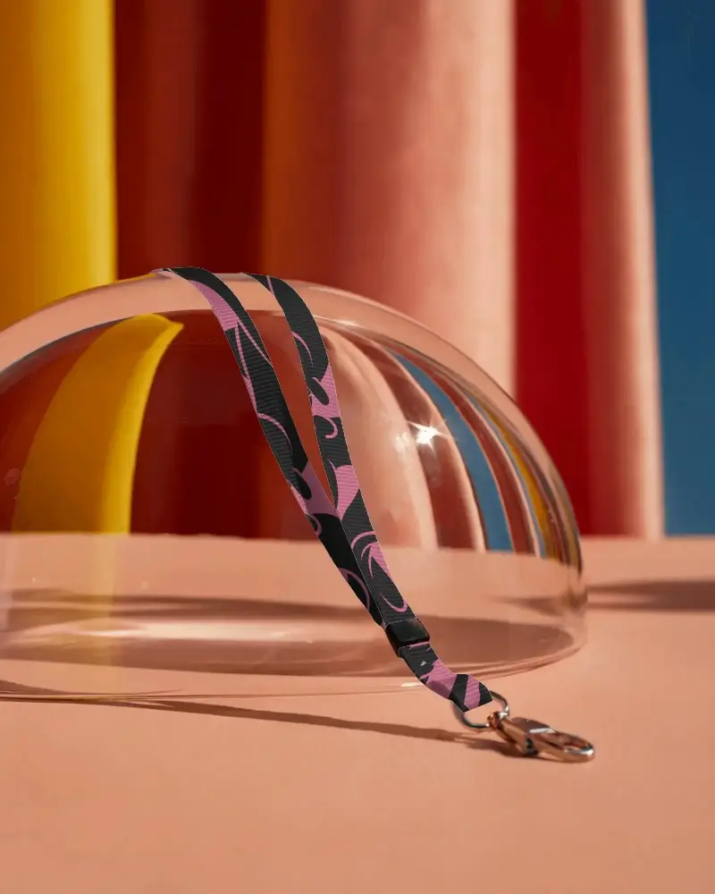 Customizable Lanyard Mockup With Metal Clip For Personalized Id Badge And Accessory Holding