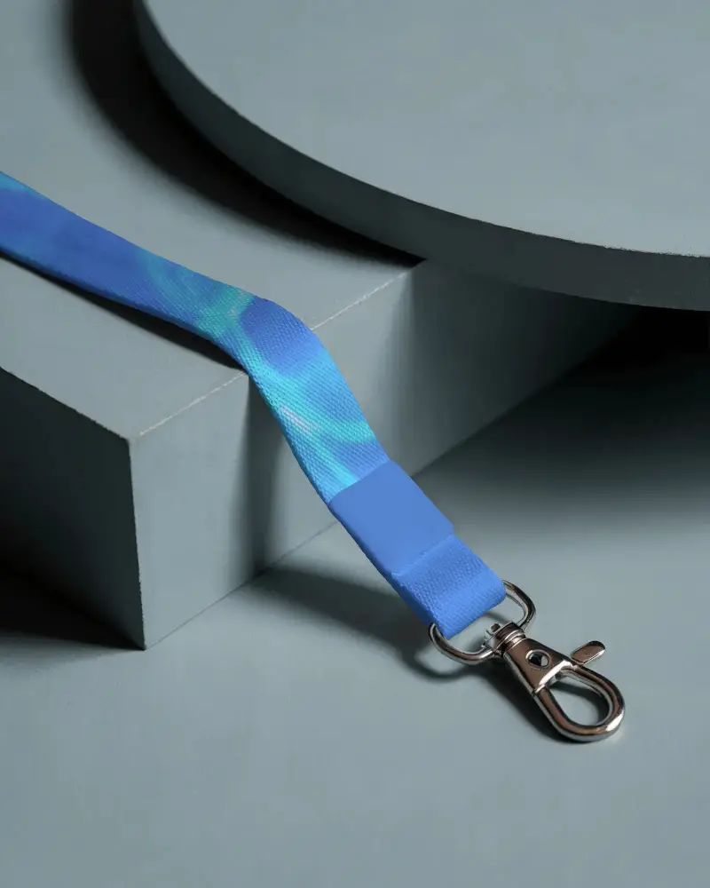 Premium Quality Lanyard Mockup With Metal Snap Hook For Id Badges And Accessories Display