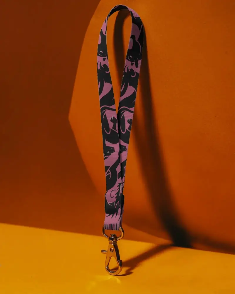 Sleek Customizable Lanyard Mockup With Clip Ideal For Id Badges And Access Cards In Business Settings