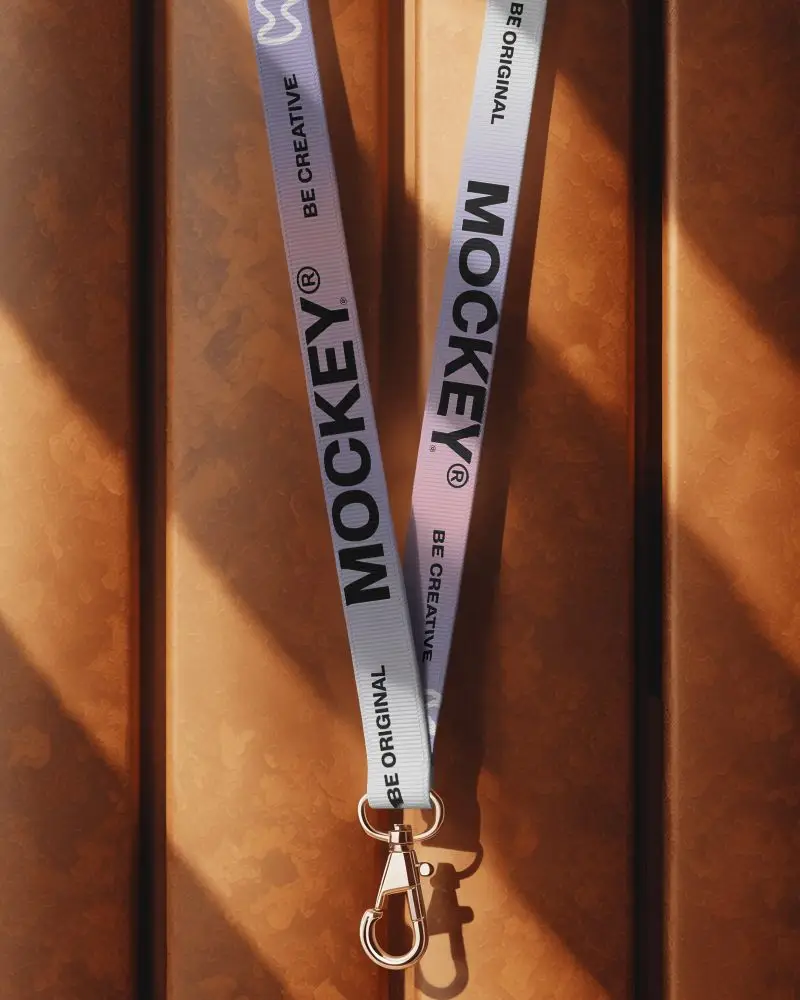 High Quality Lanyard Mockup With Metal Hook For Branding And Promotional Use