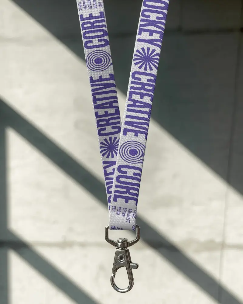 Durable Custom Lanyard Mockup Strap With Metal Clip For Id Badge Holder And Accessories
