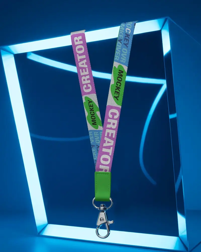 High Quality Lanyard Mockup For Id Badges And Event Accessory Marketing Layout