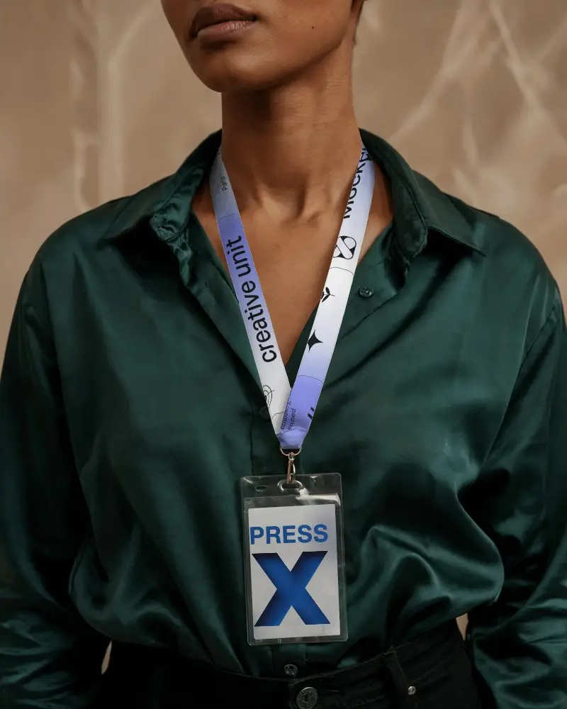 Customizable Lanyard Mockup For Unique Id Badges And Promotional Events With Easy Editing