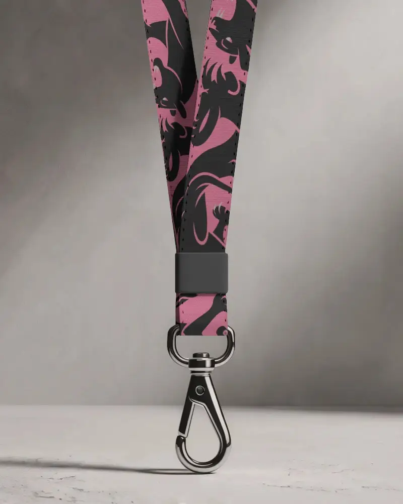 Premium Quality Lanyard Mockup With Metal Clip For Custom Design Presentation And Brand Showcase