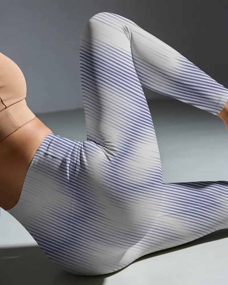 Athletic Leggings Mockup With Contouring Seams For Sculpted Leg Shape And Flexible Movement