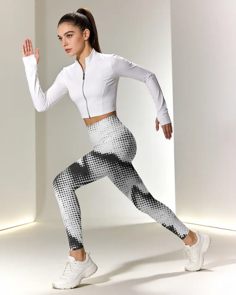 Seamless Compression Leggings Mockup For Fitness Yoga Running Supportive And Flexible