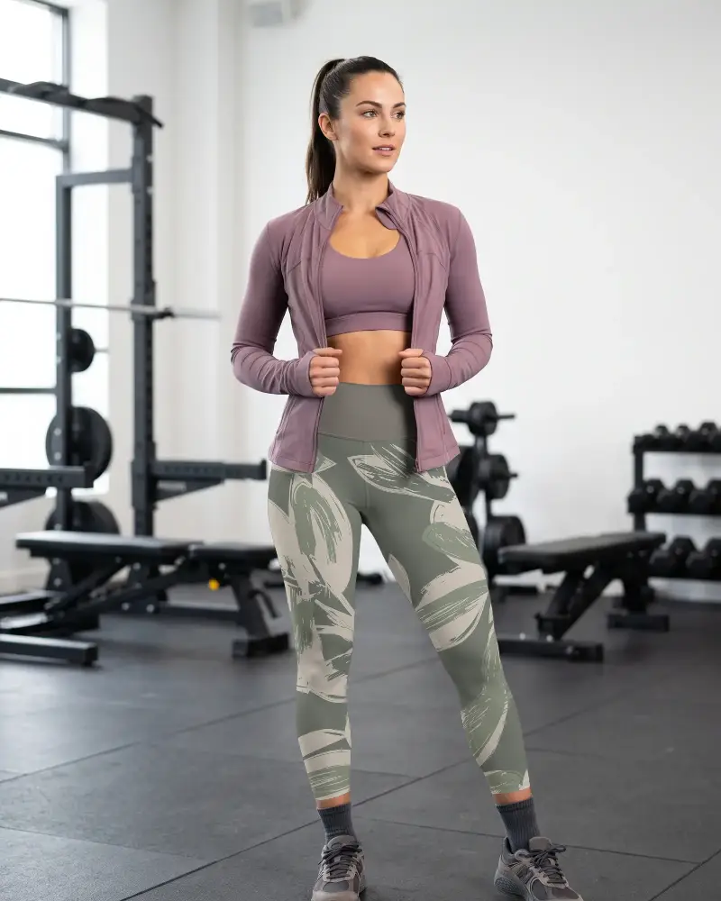 High Waisted Fitness Leggings Mockup Women Perfect For Workouts And Active Lifestyles