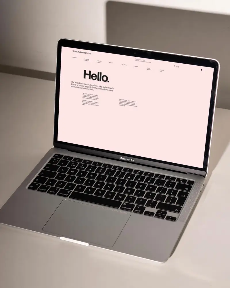 Sleek Macbook Air M1 Mockup With Black Screen For Creative Work And Digital Presentation