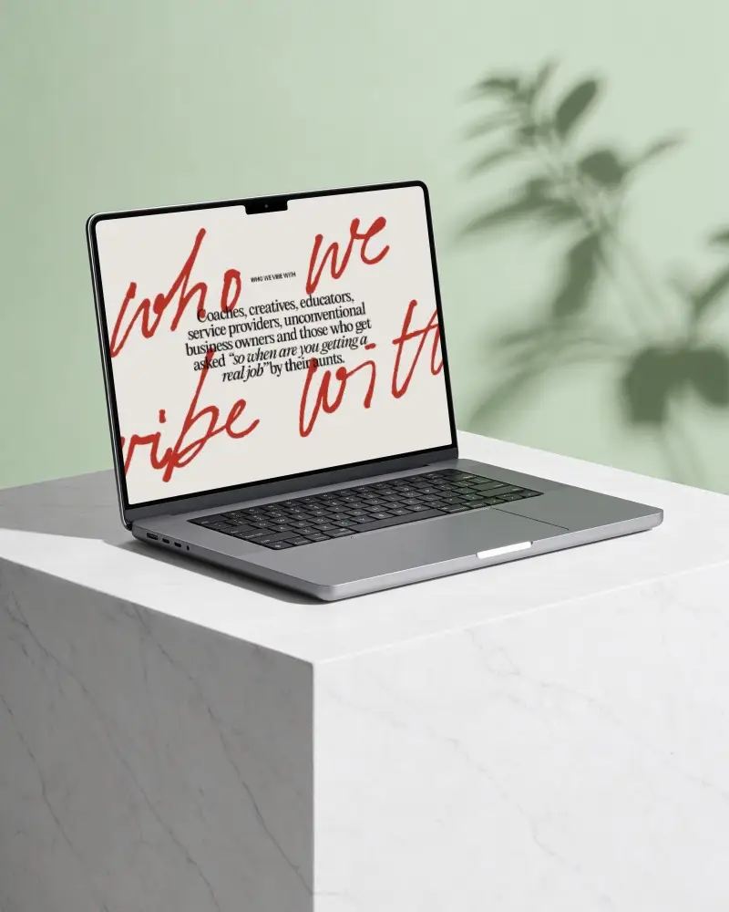 Sleek Macbook Air M5 Mockup On Minimalist Marble Pedestal With Natural Shadow Background