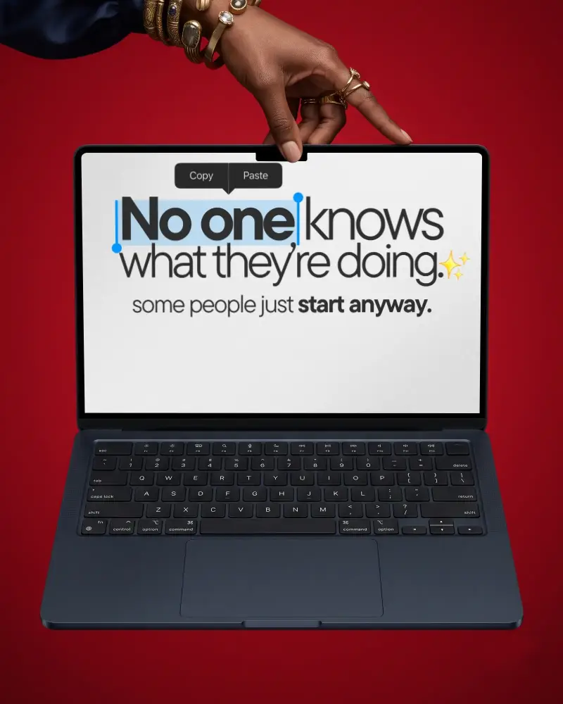 Hand Holding Macbook Air M5 Laptop Mockup With Black Empty Screen For Design Presentation
