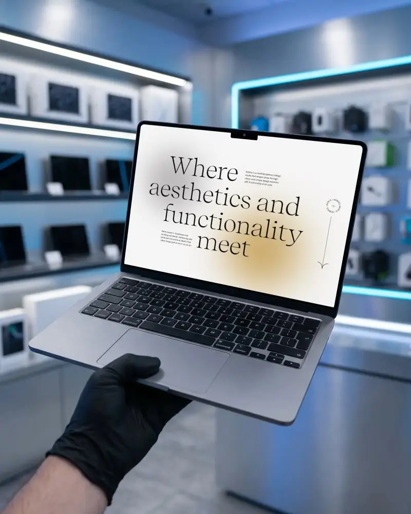 Sleek Modern Macbook Air M3 Mockup With Blank Screen For Digital Design And Presentations