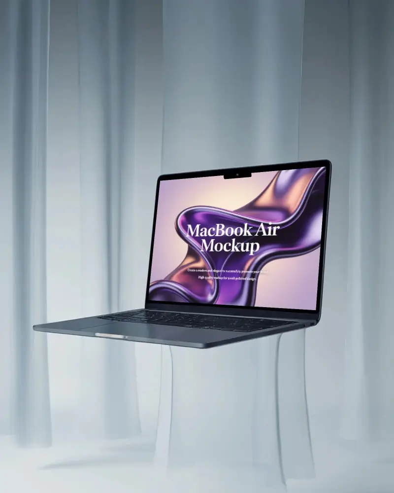 ethereal-floating-macbook-air-m4-mockup-surrounded-by-translucent-curtain-panels
