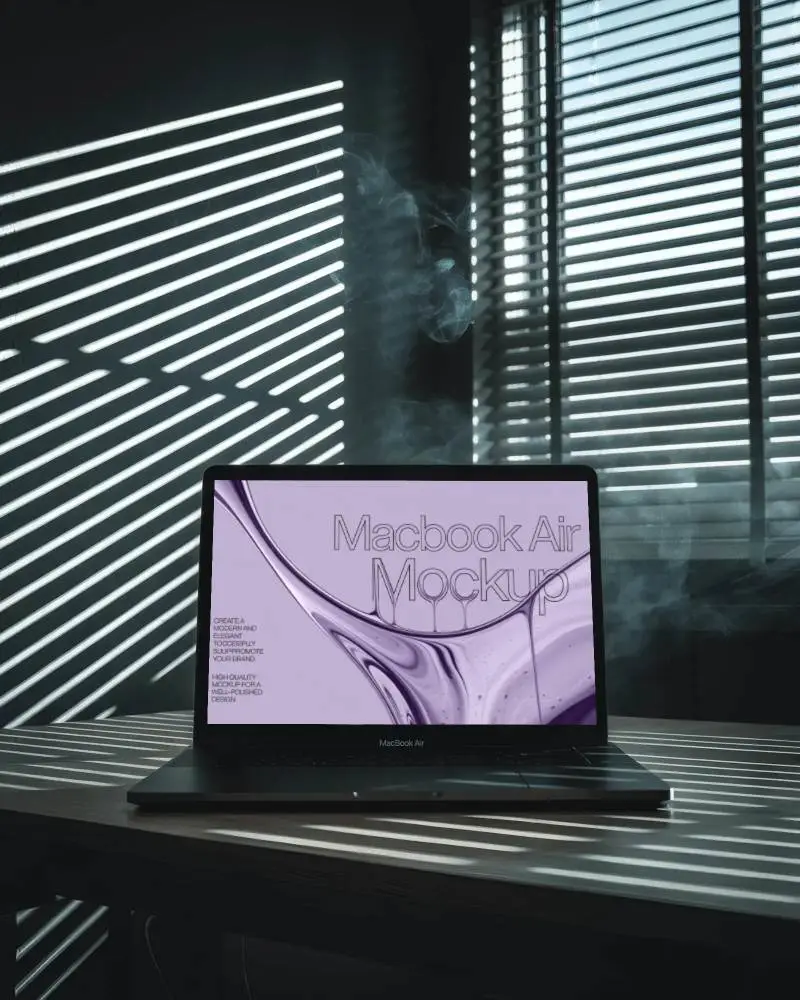 moody-window-light-mockup-of-macbook-air-m1-with-shadow-stripes-and-rising-ambient-smoke
