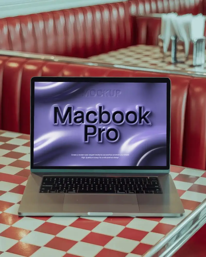 retro-american-diner-scene-with-macbook-pro-m1-on-tiled-table-and-classic-red-interior