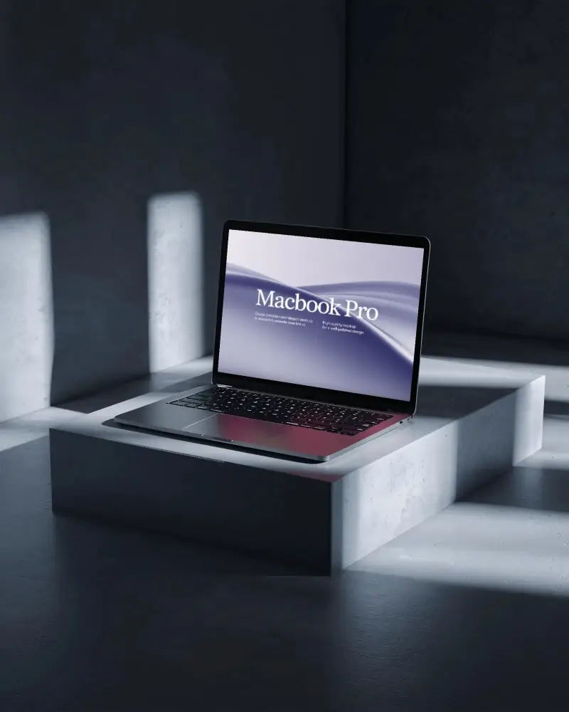 moody-interior-macbook-m1-pro-mockup-on-square-block-with-directional-light-patches